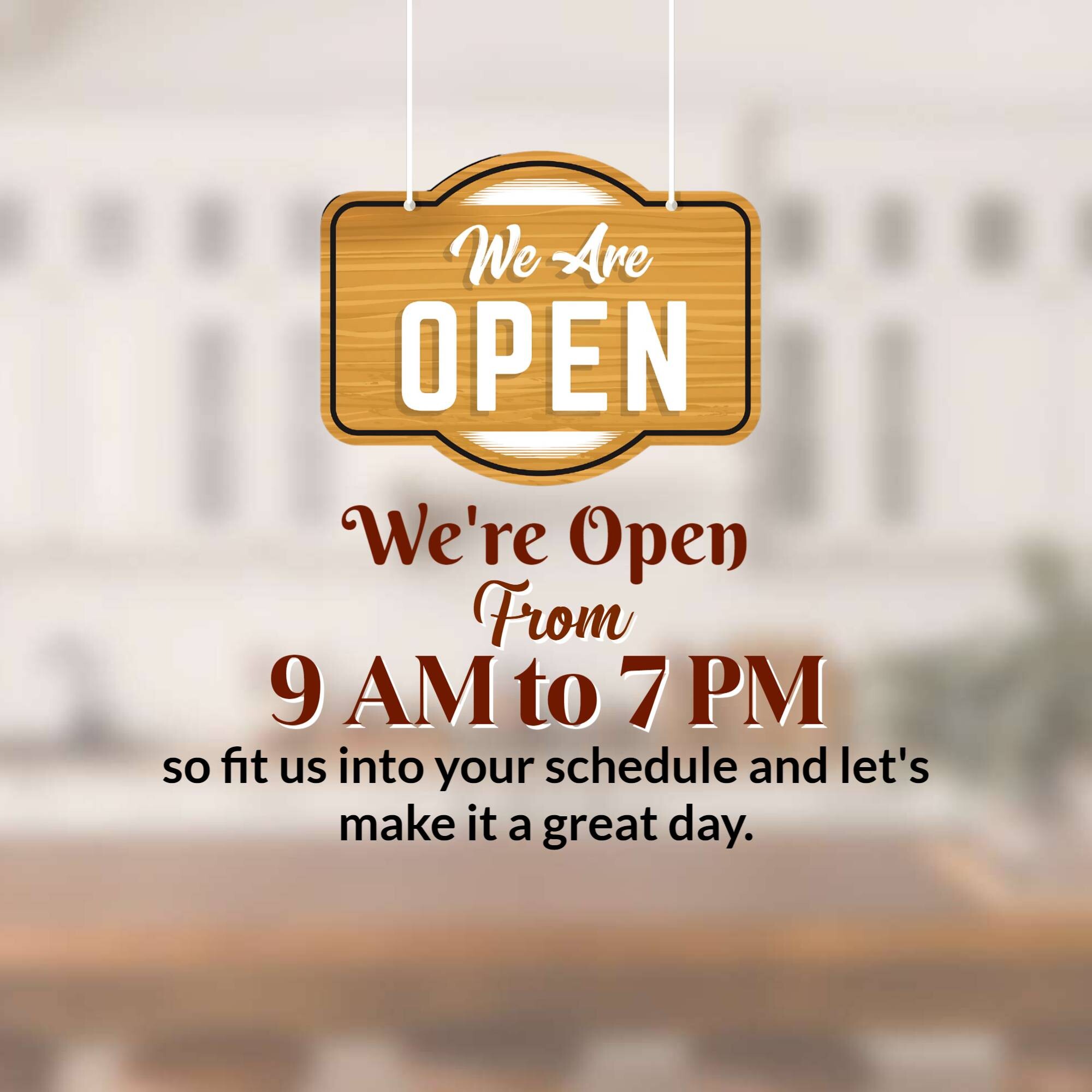 We are open