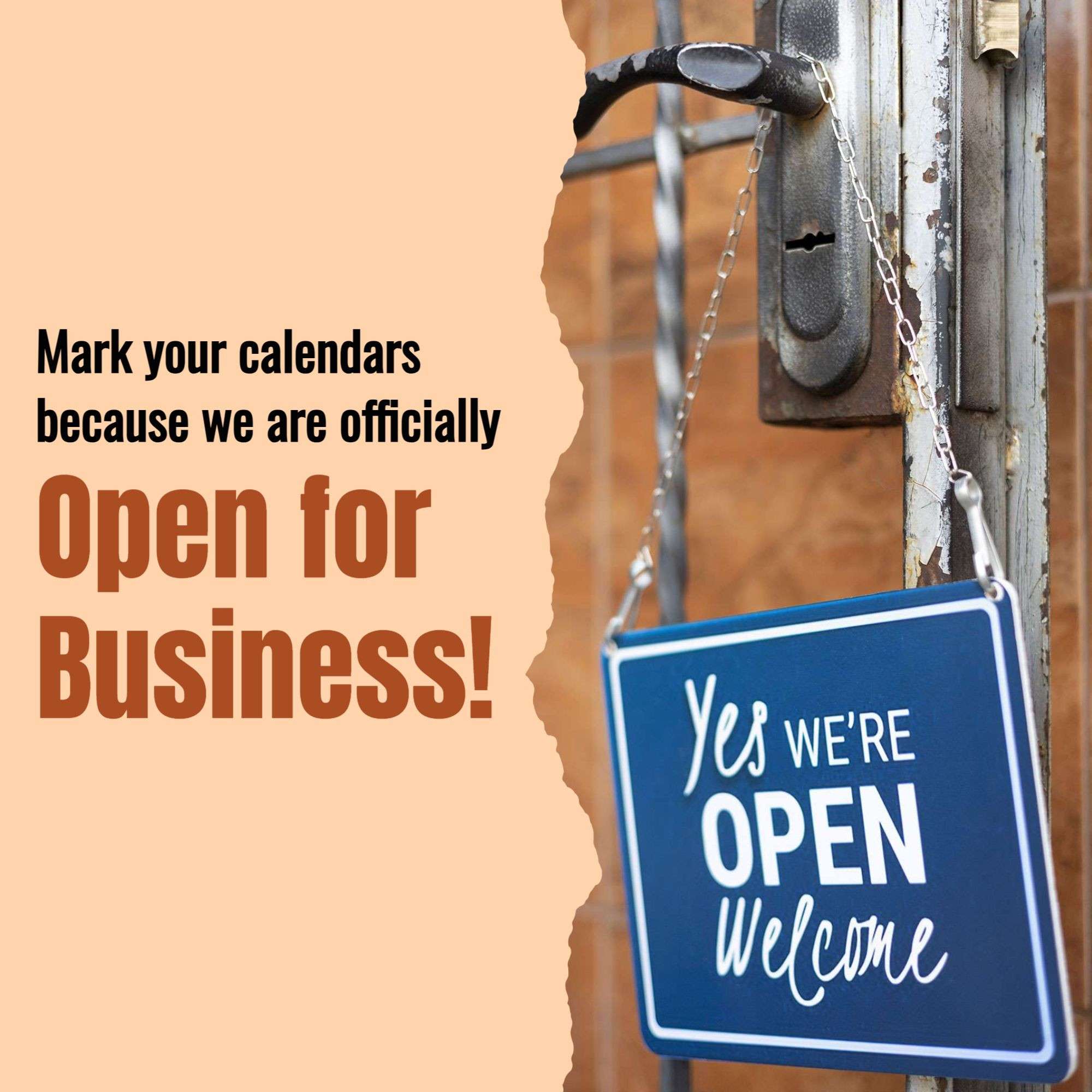 We are open