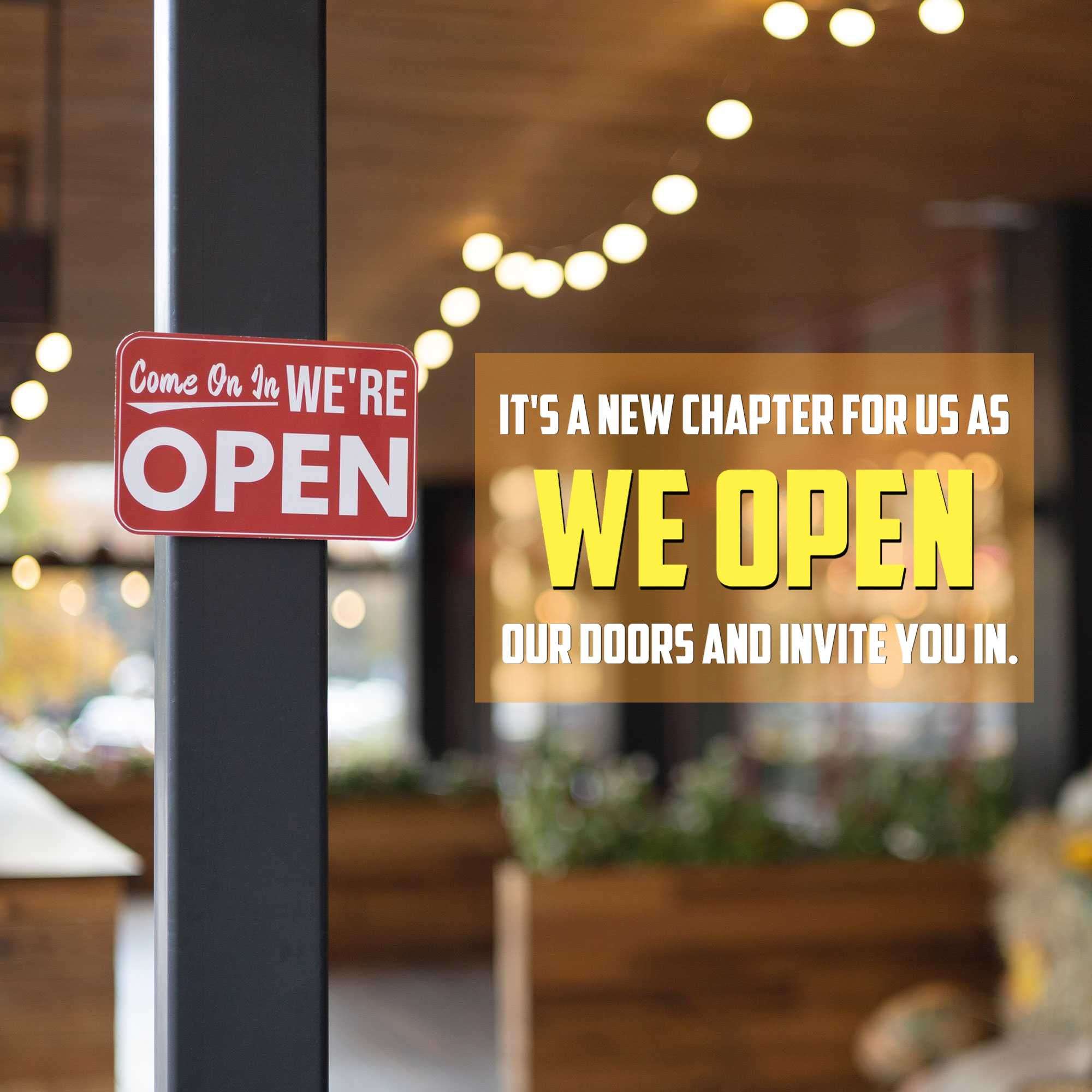 We are open